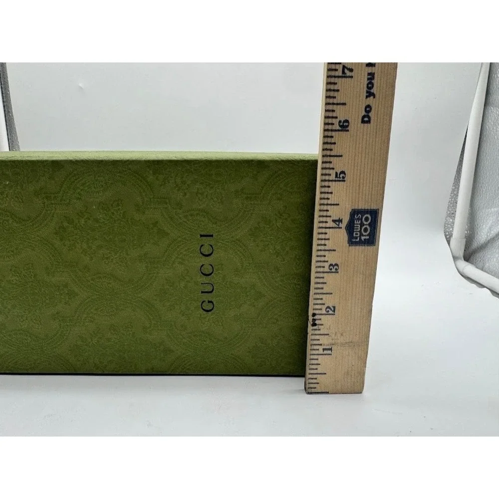 Gucci Green Embossed Damask Storage Box with Dust Bag and Accessories Set